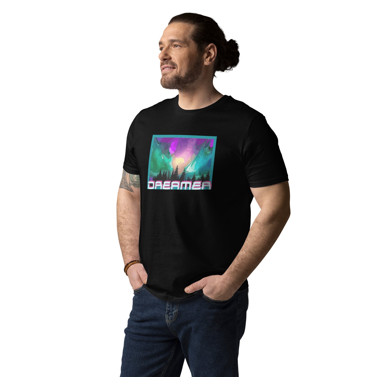 Aurora Borealis Unisex organic cotton t-shirt
