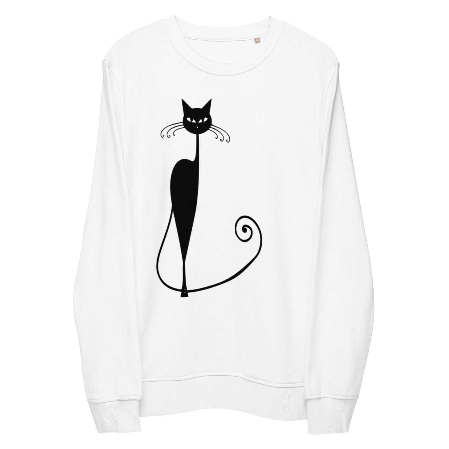 Black Cat Unisex organic sweatshirt