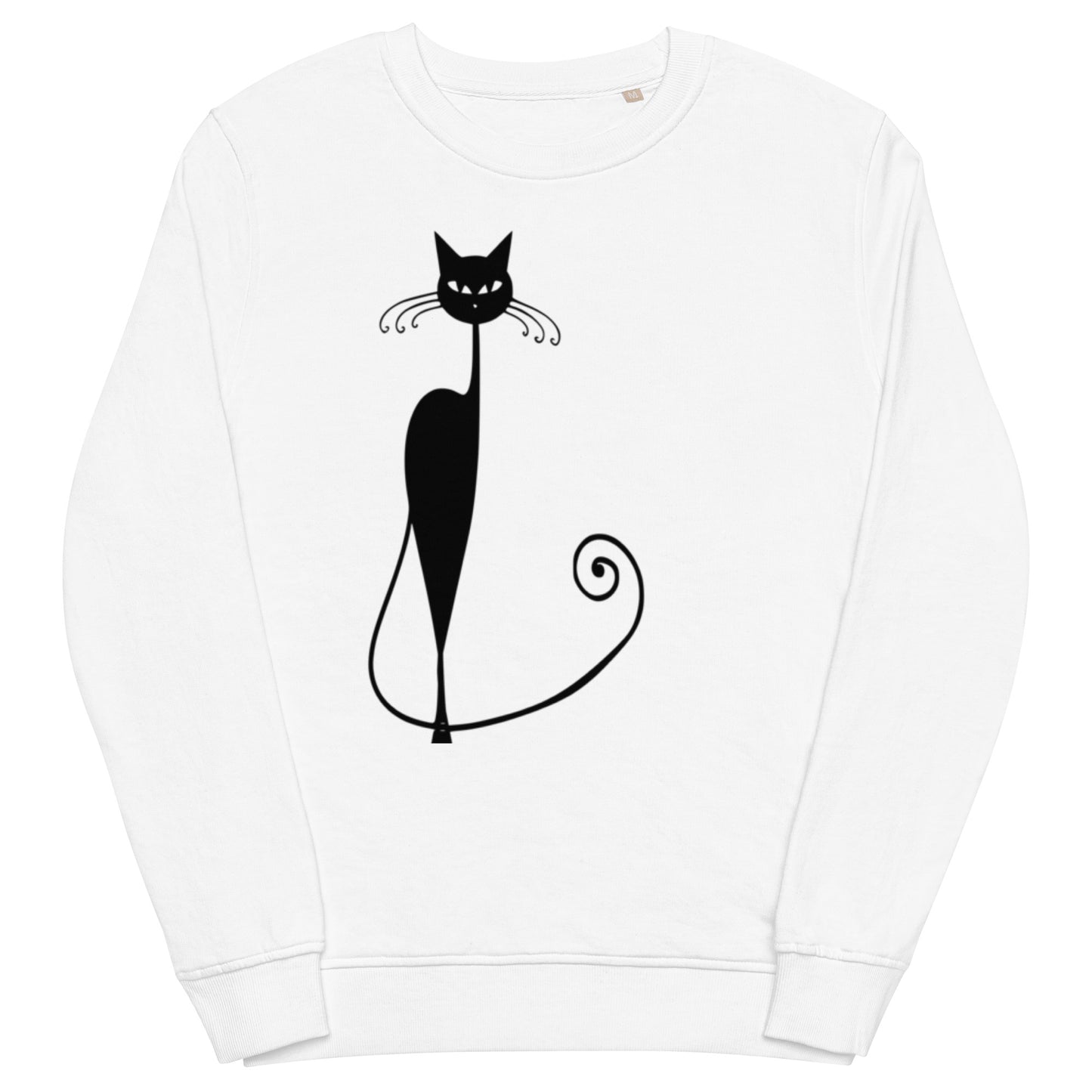 Black Cat Unisex organic sweatshirt