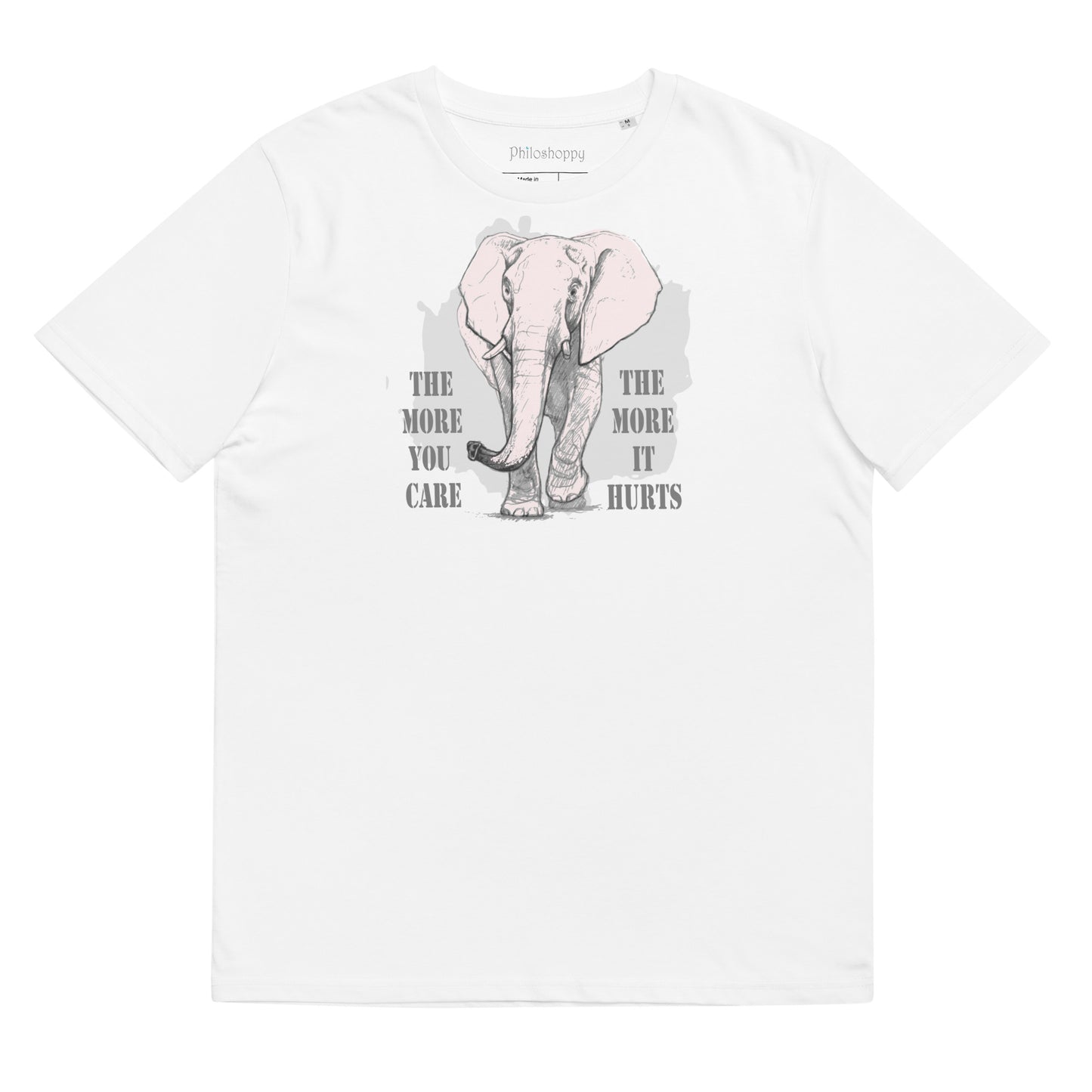 African Elephant Unisex organic cotton t-shirt