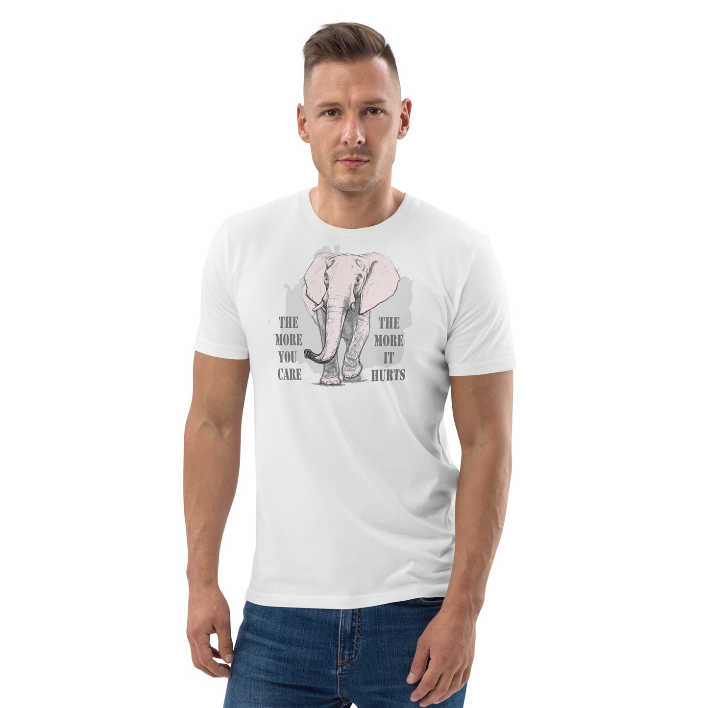 African Elephant Unisex organic cotton t-shirt