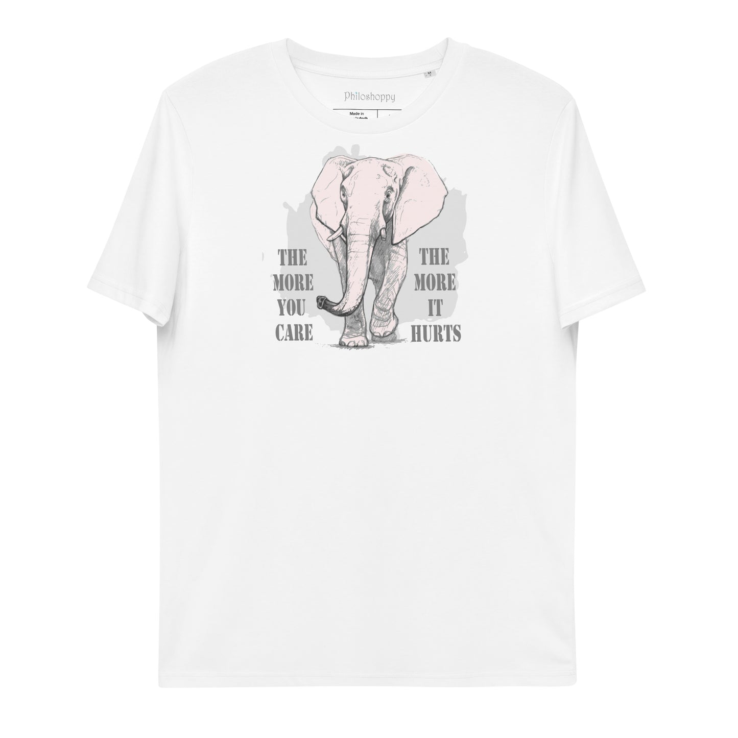 African Elephant Unisex organic cotton t-shirt