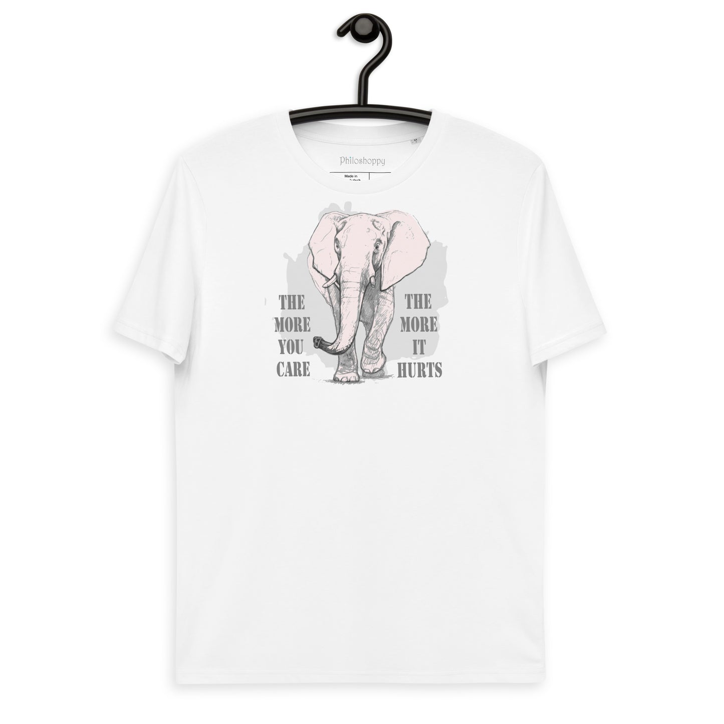 African Elephant Unisex organic cotton t-shirt