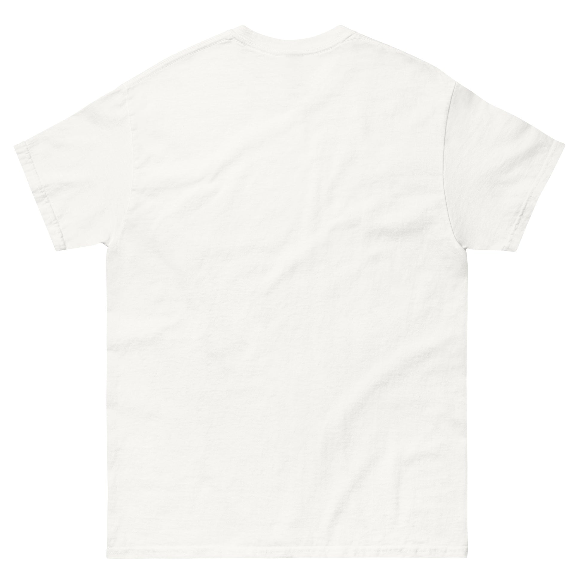 back of White unisex cotton t-shirt with minimalist “Kindness” print, soft, breathable fabric for everyday comfort.