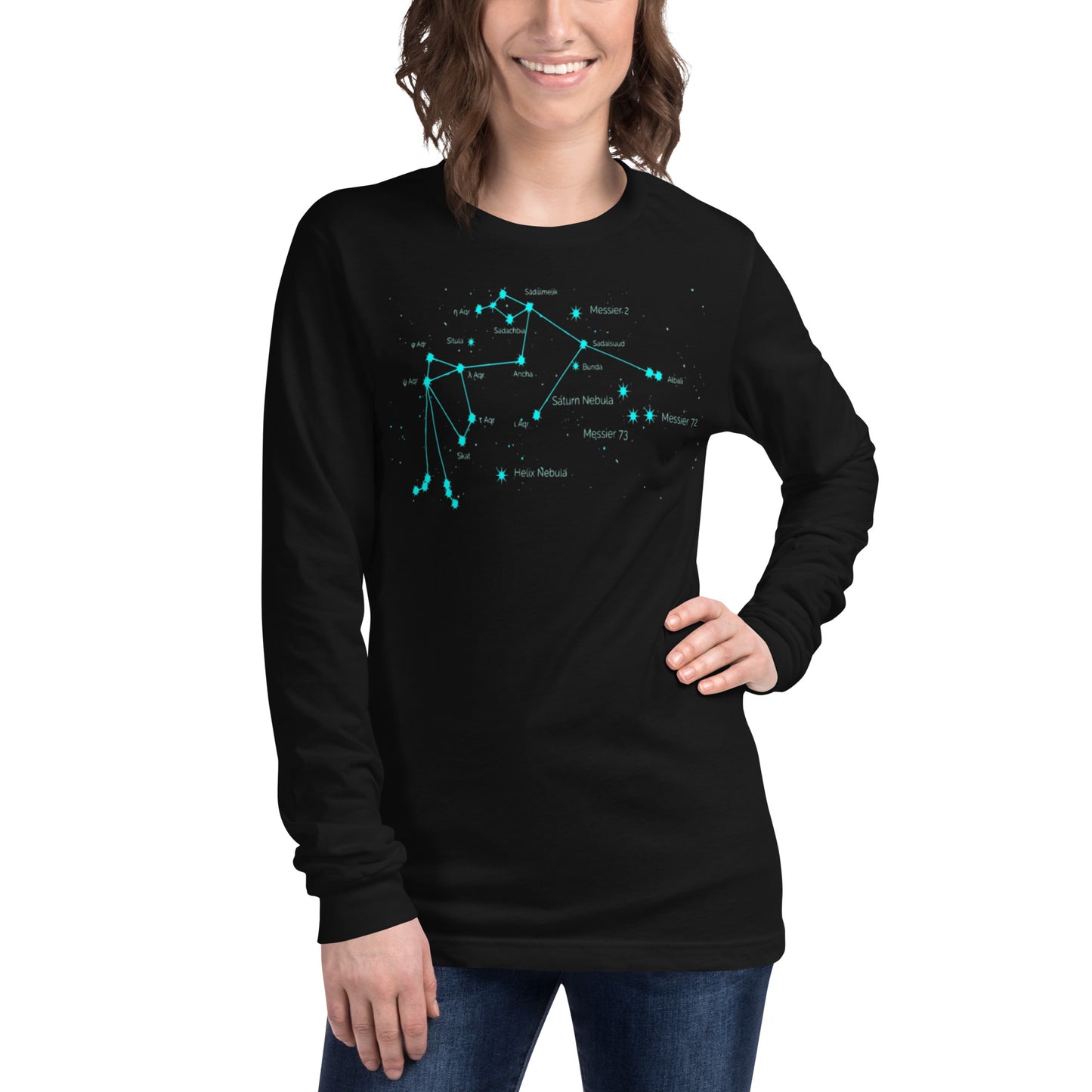 Aquarius Constellation Unisex Long Sleeve Tee