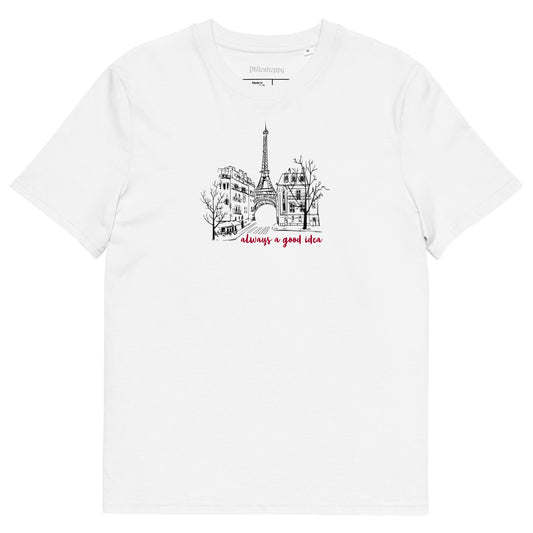 Paris Unisex organic cotton t-shirt