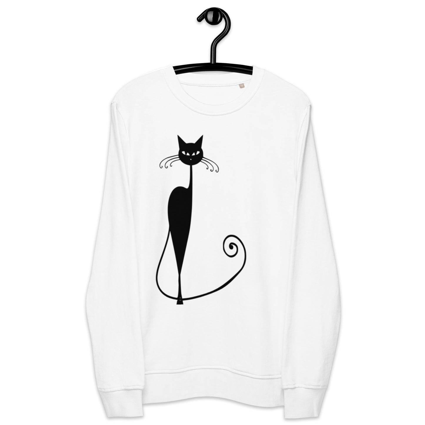 Black Cat Unisex organic sweatshirt