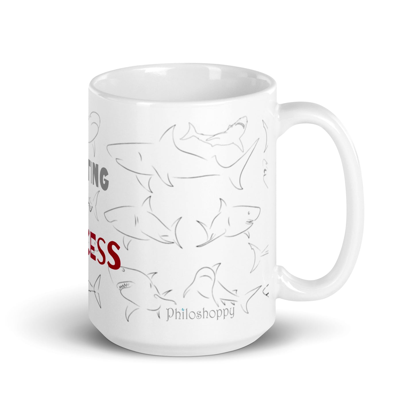 Shark White glossy mug