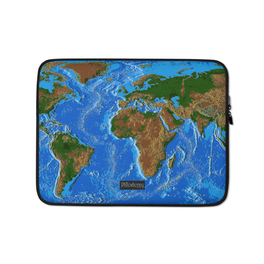 Physical Mapworld Laptop Sleeve